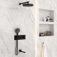 Душевой комплект Vincea VSFW-432TI2MB встраиваемый, трехрежимный, термостатический, черный