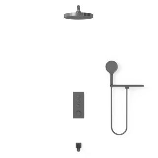 Душевой комплект Vincea VSFW-433TI2RGM встраиваемый, термостатический, трехрежимный, вороненая сталь