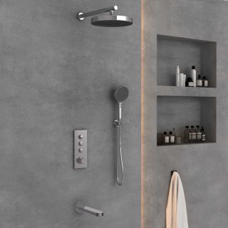 Душевой комплект Vincea Inspire VSFW-433TI5CH встраиваемый, термостатический, трехрежимный, хром