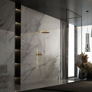 Душевой комплект Vincea Groove VSFW-4G01BG4 встраиваемый, двухрежимный, брашированное золото