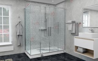 Душевой уголок AvaCan FC2 170-190 + SC 80 хром