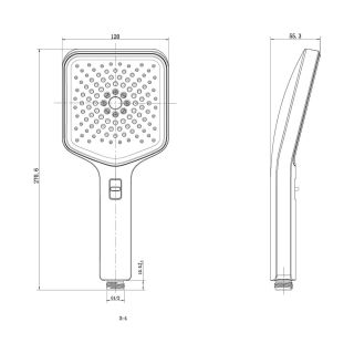 Душевая лейка Vincea Inspire VSHN-3I4HGM со шлангом воронёная сталь