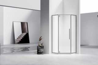 Душевой уголок Vincea Slim-N VSP-4SN100CLGM, 1000*1000, вороненая сталь, стекло прозрачное