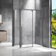 Душевой уголок Vincea Lugano VSR-1L9012CLGM-1, 1200*900, вороненая сталь, стекло прозрачное