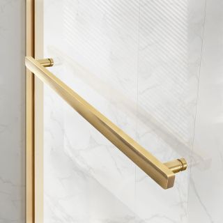 Душевой уголок Vincea Slim Soft VSR-1SS9014CLG, 1400*900, брашированное золото, стекло прозрачное