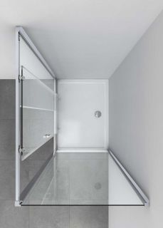 Душевой уголок Vincea Alpha VSR-3AL8012CLGM, 1200*800, вороненая сталь, стекло прозрачное