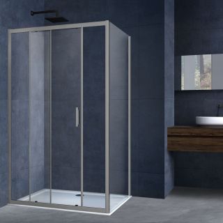 Душевой уголок Vincea Alpha VSR-3AL8013CLGM, 1300*800, вороненая сталь, стекло прозрачное