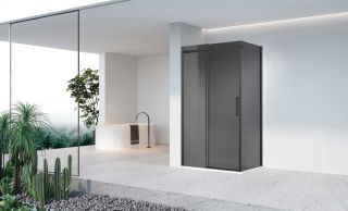 Душевой уголок Vincea Como-N VSR-4CN1014CGB, 1400*1000, черный, стекло тонированное