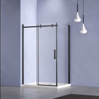 Душевой уголок Vincea Como-N VSR-4CN1015CLB, 1500*1000, черный, стекло прозрачное