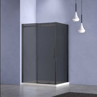 Душевой уголок Vincea Como-N VSR-4CN8013CGB, 1300*800, черный, стекло тонированное