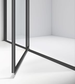 Душевой уголок Vincea Slim 8mm VSR-4SLP9012CLB, 1200*900, черный, стекло прозрачноеVSR-4SLP9012CLB