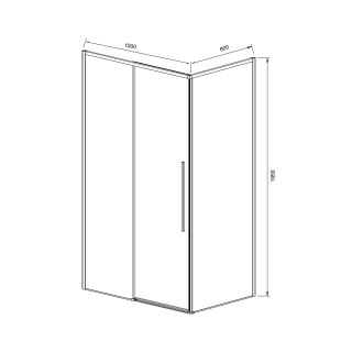 Душевой уголок Vincea Slim-N VSR-4SN8010CL, 1000*800, хром, стекло прозрачное