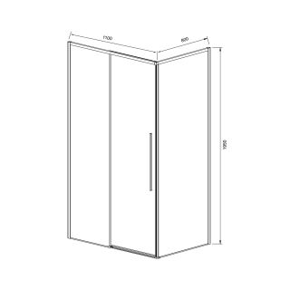 Душевой уголок Vincea Slim-N VSR-4SN8011CL, 1100*800, хром, стекло прозрачное