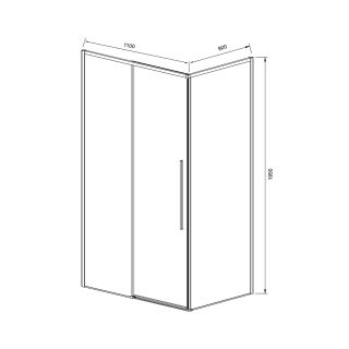 Душевой уголок Vincea Slim-N VSR-4SN9011CLG, 1100*900, брашированное золото, стекло прозрачное