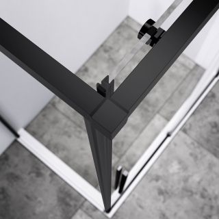 Душевой уголок Vincea Slim-N VSR-4SN9012CLB, 1200*900, черный, стекло прозрачное