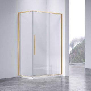 Душевой уголок Vincea Slim-N VSR-4SN9012CLG, 1200*900, брашированное золото, стекло прозрачное