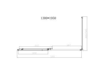 Душевой уголок Vincea Slim-N VSR-4SN9013CGB, 1300*900, черный, стекло тонированное