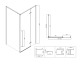 Душевой уголок Vincea Slim-N VSR-5SN1010CLGM, 1000*1000, вороненая сталь, стекло прозрачное