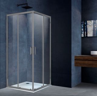 Душевой уголок Vincea Alpha VSS-3AL900CLGM, 900*900, вороненая сталь, стекло прозрачное