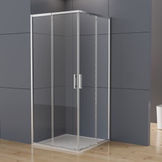 Душевой уголок Vincea Rapid-N VSS-3RN1011E10CL, (900-1000)x(1000-1100), хром, стекло прозрачное