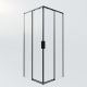 Душевой уголок Vincea Soft 2 VSS-3SO2900CLB, 900*900, черный, стекло прозрачное