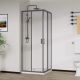 Душевой уголок Vincea City VSS-5CT900CLGM, 900*900, вороненая сталь, стекло прозрачное