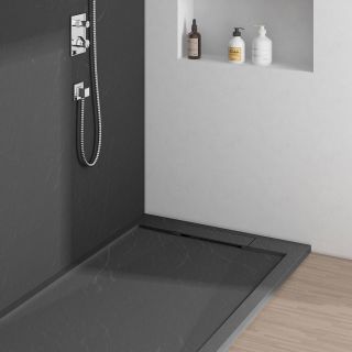 Поддон из камня Vincea VST-4SRL9016A, 1600*900, антрацит