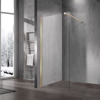 Душевая перегородка Vincea Walk-In VSW-1H700CLBN, 700*2000, брашированный никель, стекло прозрачное