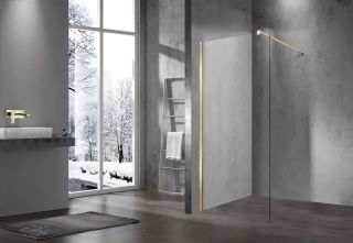 Душевая перегородка Vincea Walk-In VSW-1H700CLBN, 700*2000, брашированный никель, стекло прозрачное