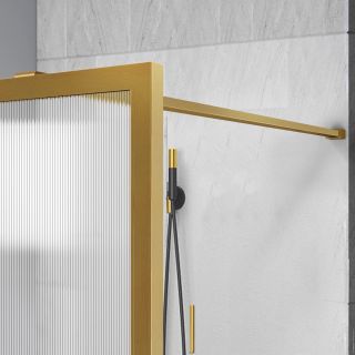 Душевая перегородка Vincea Walk-In HP Art VSW-1HP120FLBG, 1200*2000, брашированное золото, стекло рифленое