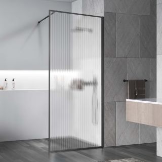 Душевая перегородка Vincea Walk-In HP Art VSW-1HP900FLGM, 900*2000, вороненая сталь, стекло рифленое