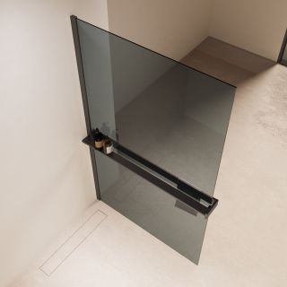 Душевая перегородка Vincea Walk-In VSW-1HR100MRGM, 1000*2000, вороненая сталь, стекло зеркальное