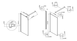Душевая перегородка Vincea Walk-In HS VSW-1HS100CLB, 1000*2000, черный матовый, стекло прозрачное