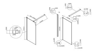 Душевая перегородка Vincea Walk-In HS VSW-1HS900CL, 900*2000, хром, стекло прозрачное