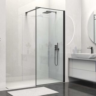 Душевая перегородка Vincea Walk-In HS VSW-1HS900CLB, 900*2000, черный матовый, стекло прозрачное