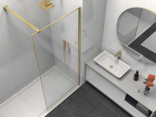 Душевая перегородка Vincea Walk-In HS VSW-1HS900CLGM, 900*2000, вороненая сталь, стекло прозрачное