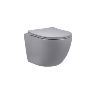 Унитаз подвесной Vincea Globo VT1-14SMG безободковый серый ультратонкое soft-close сиденье