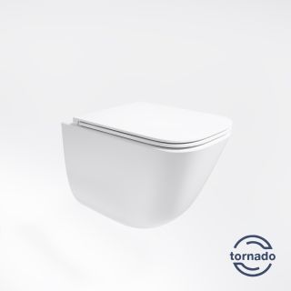 Унитаз подвесной Vincea Tornado Demi VT1-55T, цвет белый, ультратонкое soft-close сиденье