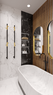 Полотенцесушитель электрический Vincea VTD-1DBE черный золото