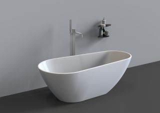 Смеситель для ванны напольный Vincea Desire VTF-1DBN с регулятором давления, однорычажный, брашированный никель