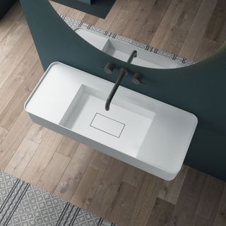 Раковина Solid Surface Vincea VWB-6S380MW 1000*400*150, подвесная, цвет белый матовый