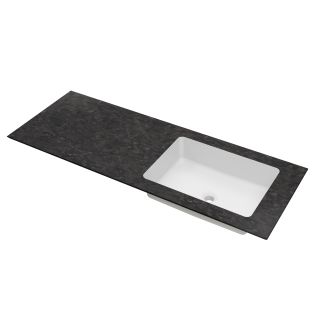 Столешница Vincea из натурального мрамора с интегрированной раковиной VWTB-4LX140VB-R, правая, черный Versace