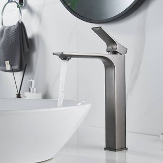 Смеситель для раковины Shevanik S6111T оружейная сталь