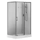 Душевая кабина Aquanet Passion Evo 120R Black 282011 120x80 см профиль чёрный матовый стекло прозрачное