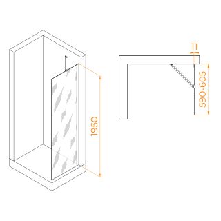 Душевая перегородка RGW WA-102W 351010206-15 60см белый