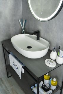 Раковина Gid Wm1346 51192 накладная белая матовая 61x41x14