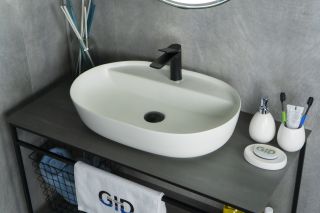 Раковина Gid Wm1346 51192 накладная белая матовая 61x41x14