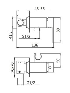 Гигиенический душ со смесителем Shevanik S127G золотой сатин