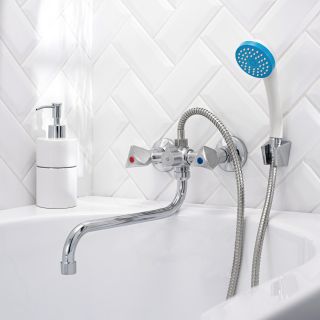 Смеситель для ванны с душем РМС SL119-143 хром