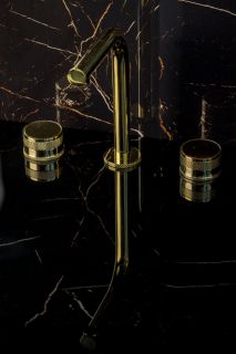 Встраиваемый смеситель для раковины Boheme Prestige 152-G-PR золото